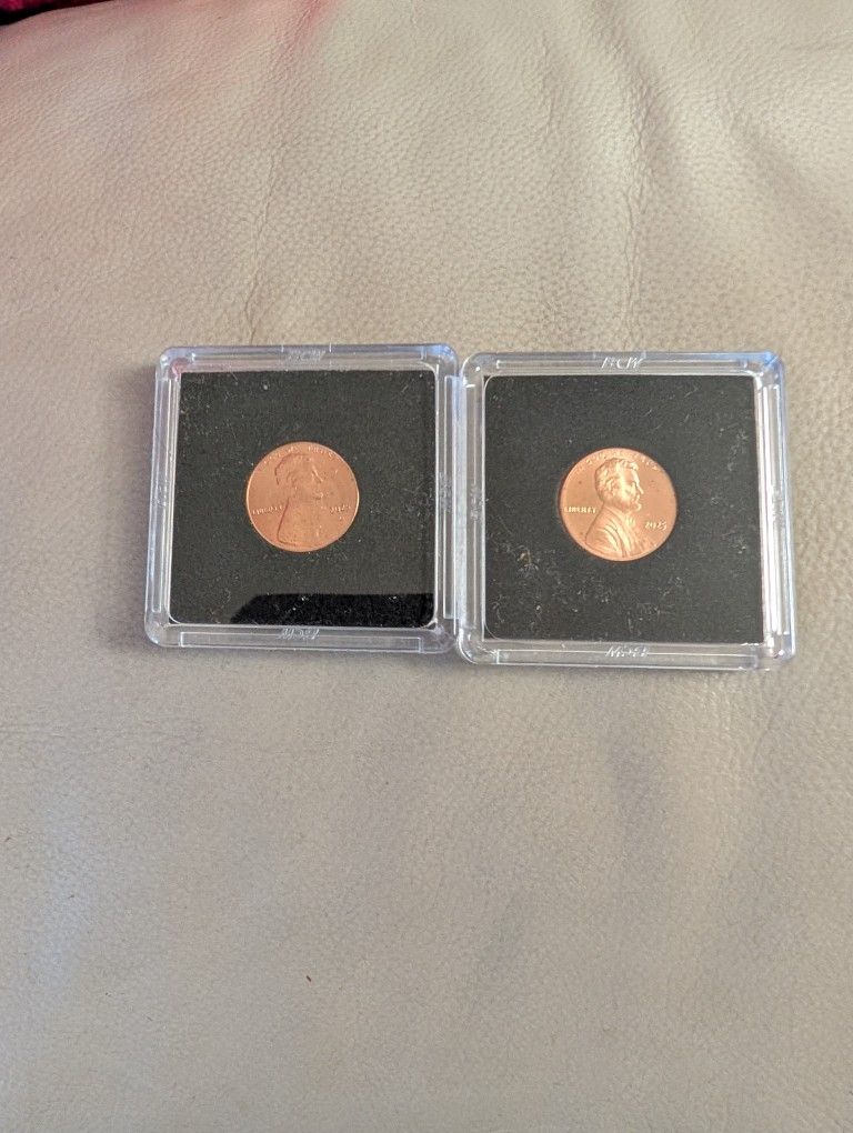 2025 D and P mint Lincoln Shield Penny Brilliant Uncirculated Cent