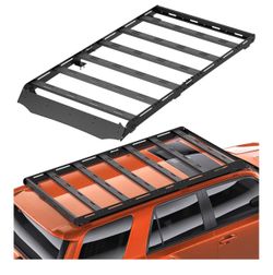 Roof Rack Cargo Basket Compatible with 2010-2024 Toyota 4Runner 5th Gen Cargo Carrier, Full-Length Streamlined Heavy-Duty Overland Rooftop Luggage Sto