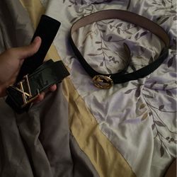 Louis Vuitton & Gucci belt 