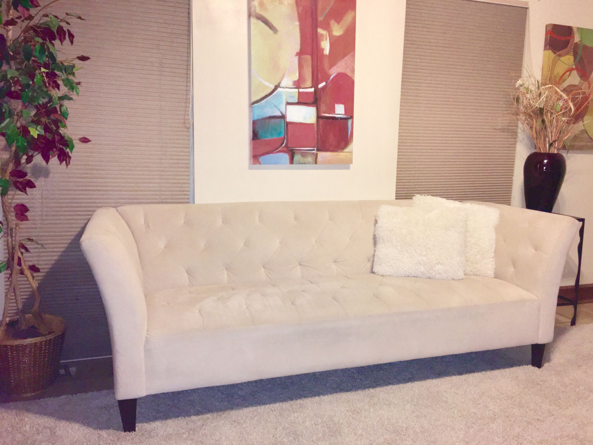 Beautiful Ivory Macy’s Sofa (FREE DELIVERY) Price Not Negotiable Not taking less