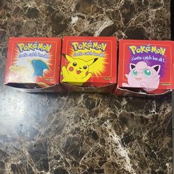 Pokemon collectible gold plated cards and ball Charizard Pikachu Jigglypuff