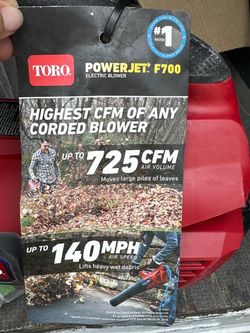 Toro power jet F700