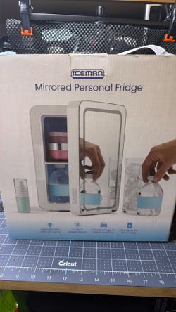 ICEMAN Mirrored Personal Mini Fridge Cooler & Warmer LED Mirror NEW