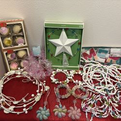 Christmas Gum Drop White Christmas Decor Lot - Decorations Beads ornaments - Simi