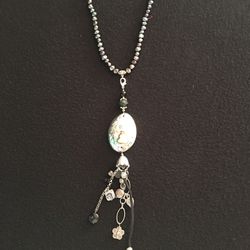 Fun Abalone Shell and Beaded Necklace 