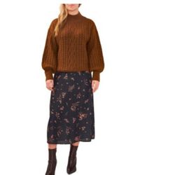 Vince Camuto Ladies Midi Printed Skirt 