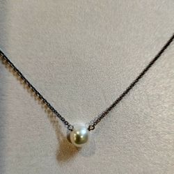 Sterling Silver Pearl  Necklace