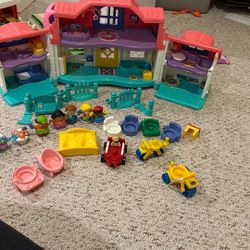 Sweet Sounds Little People Pink House And SUV