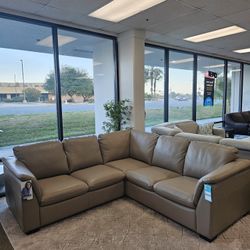 Italian Leather Sectional 