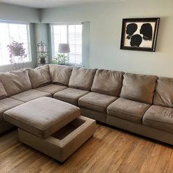 Sectional Couch With Ottoman That Has Storage