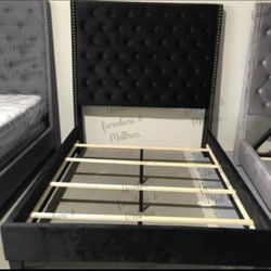 New 6ft Tall Luxury Bed Frames MATTRESS NIT INCLUDED Same Day Delivery 🚚 DEFERENTS COLORS AVAILABLE 