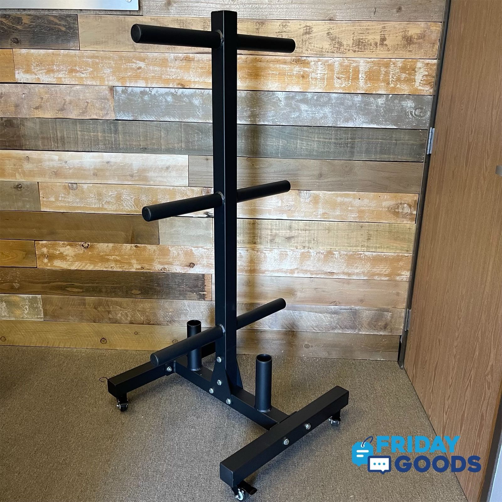 Brand New Portable Olympic Bumper Plates Weight Plate Tree Rack Storage With Wheels , Home Gym Equipment **FREE DELIVERY**
