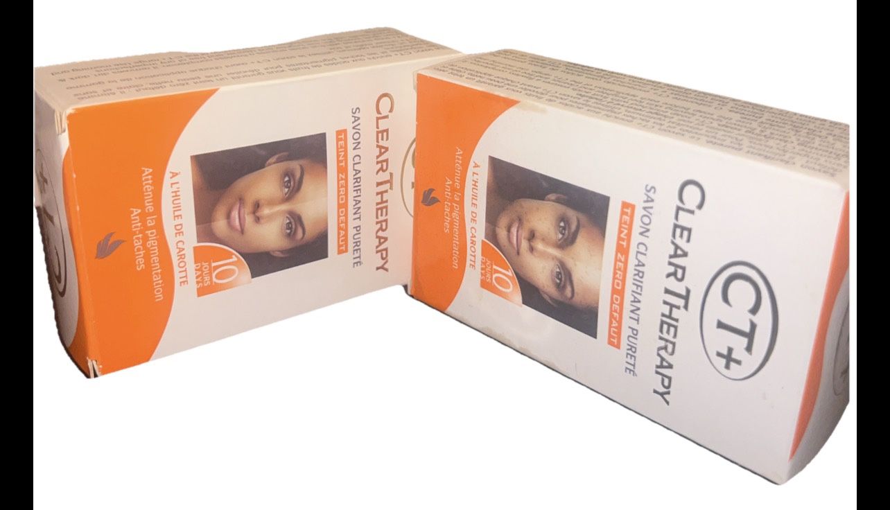 CT+ Clear Therapy Lightening Purifying Soap with Carrot Oil – Flawless Complexion – 2 Pack