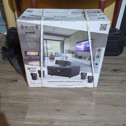 Complete six-piece surround sound system by Evo