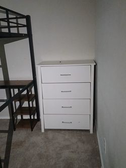 White 4-Drawer Dresser Chest