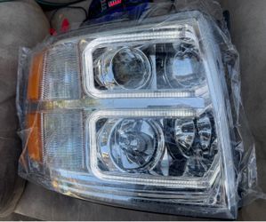 07-13 Chevy Silverado Chrome Projector LED Strip Headlights