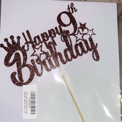 Happy 9th Birthday topper