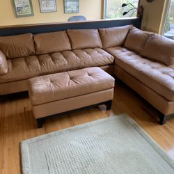 Dania Valenza 2pc Sectional  Sofa w/ Ottoman