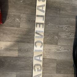 Balenciaga White Sticker Strip with black Logo