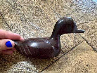 Vintage ironwood duck sculpture