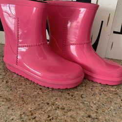 Used  Pink Size 12 Ugg Rain Boots $10