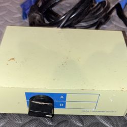 Used VGA 2-Port AB Monitor Switch Box – Rotary Dial for PC Sharing (OBO)