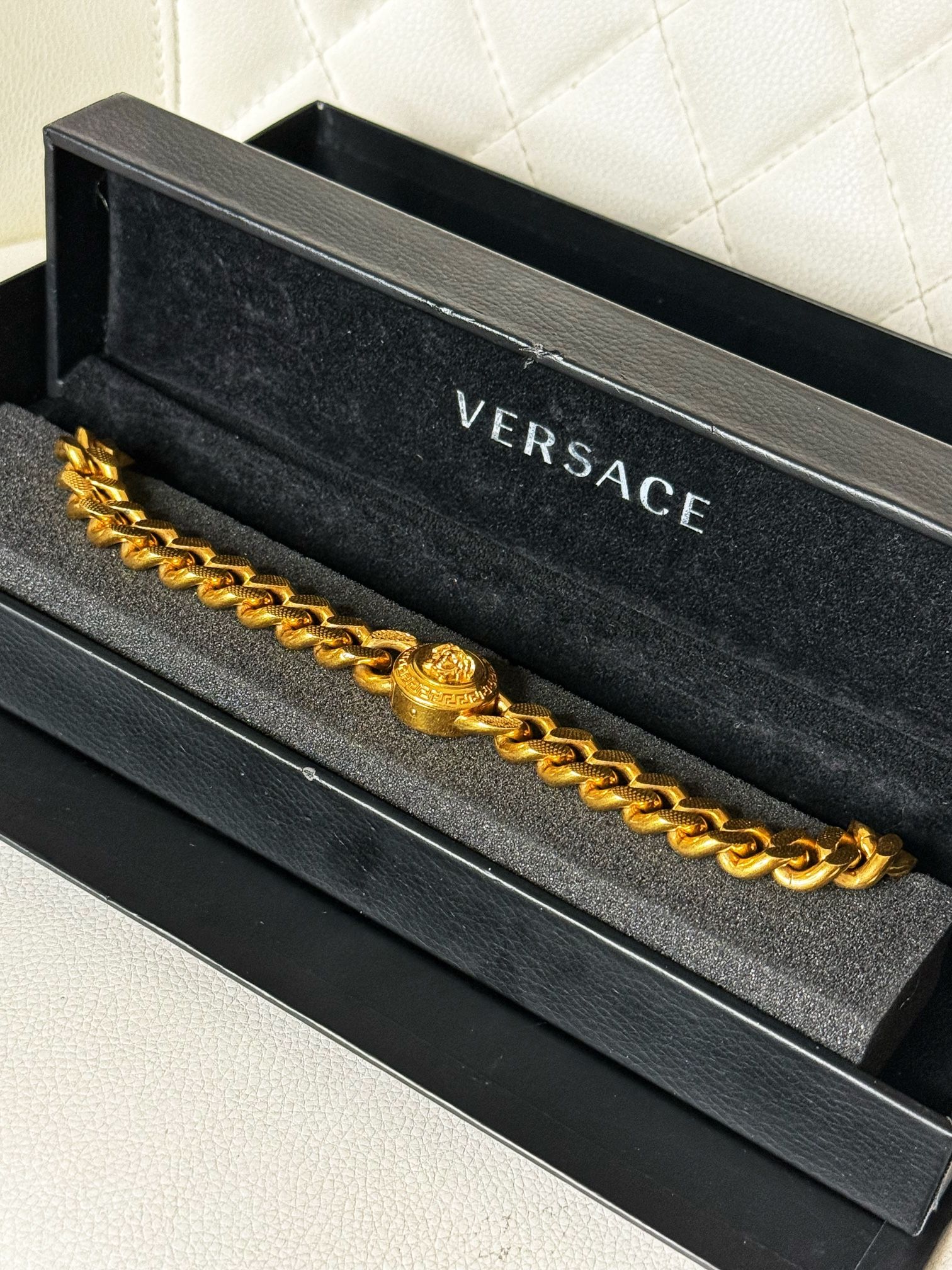 Mens Versace Medusa Gold Choker Necklace/Chain