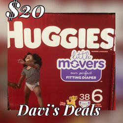 $20 Huggies Size 6 Diapers - READ FIRST! CASH ONLY, NO HOLDS, NO DELIVERIES  & NO SUBSTITUTIONS 