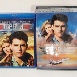 TOP GUN BLURAY + LIMITED EDITION DOUBLE DISC DVD. IMMACULATE.BEST OFFER!