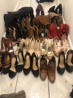 Heels and boots all size 7