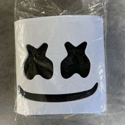 DJ Marshmallow Adult  Light Up LED Half Mask Halloween New Nice