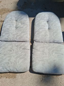 2 Gray Outdoor Patio Chair Cushions