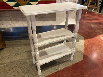 Petite White Country Charm Accent Table
