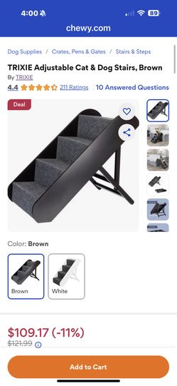 Pet Adjustable Steps For Bed Or Couch