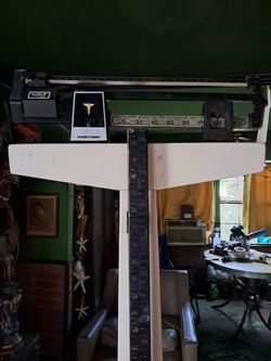 Vintage doctors office scales