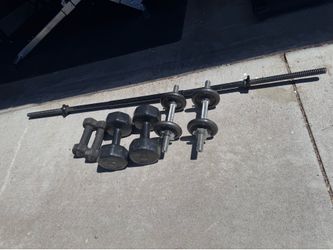 Dumbbells + Straight Bar