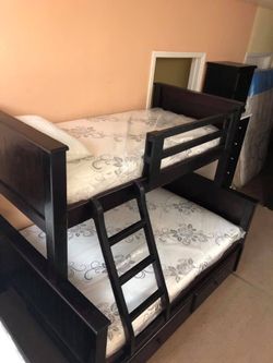 New Pinewood bunk bed twin full complete with deluxe brand mattress and installation