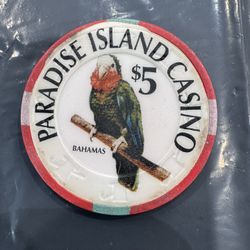 Paradise Island Casino Bahamas $5 Casino Chip