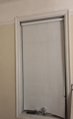 Blinds! For large windows. 4 available. All in good clean, very white, no stain or dirt condition.