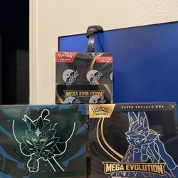 Pokemon Enhanced Mega Evolution Booster Box, Mega ETB, Twilight Masquerade ETB