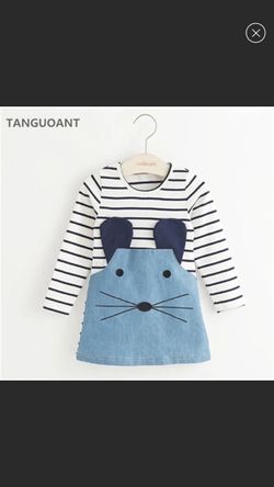 NWT patchwork Mickey long sleeves T-shirt dress size 2T 3T 4T 5t 6