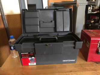 Craftsman 20 inch, CLEAR TOOL BOX WITH REMOVABLE TRAY