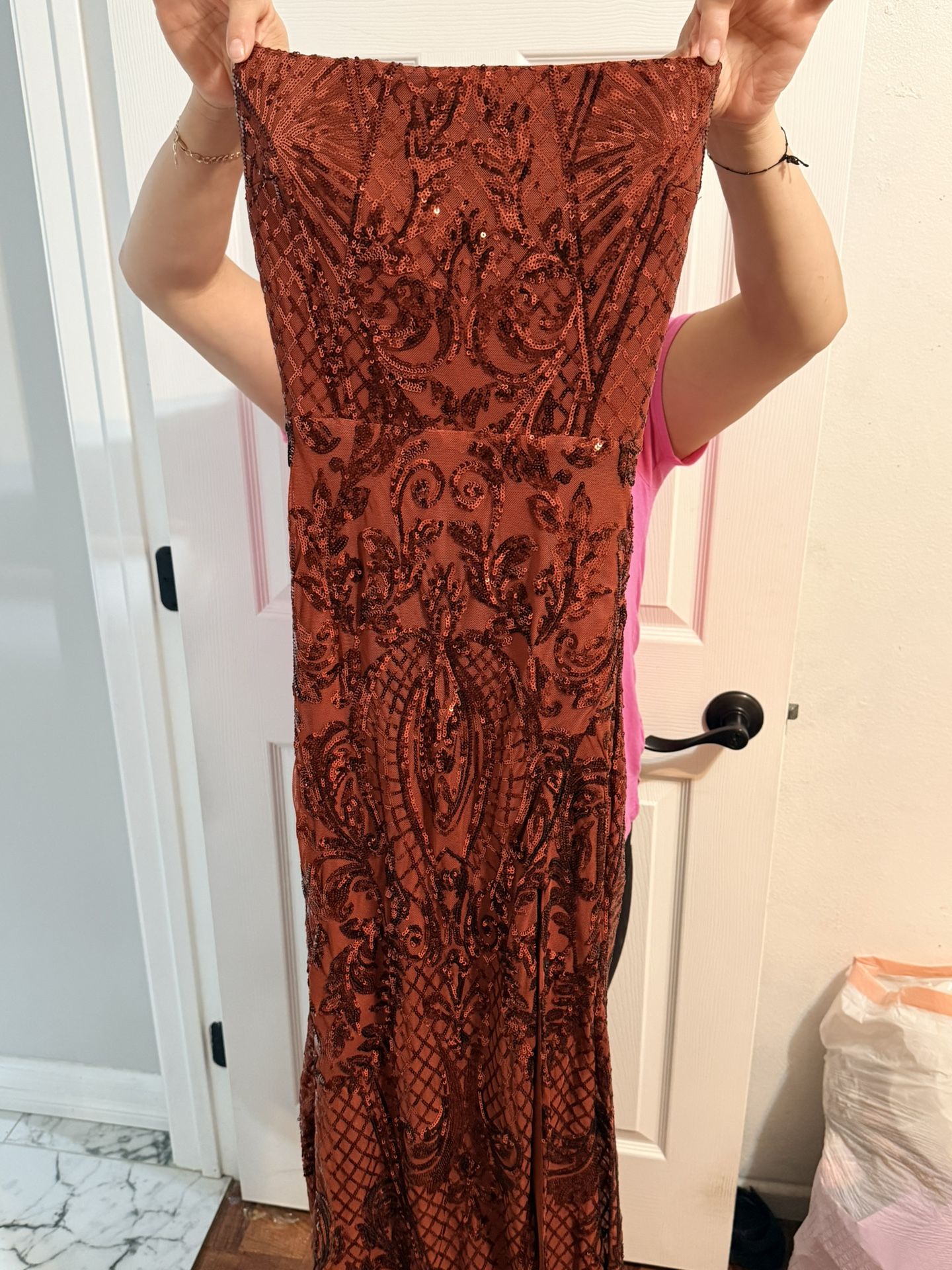 elegant satin dresses with sleeves Gia Chic A-Line Pleated Long Sleeves Satin Formal Dresses, Eucalyptus