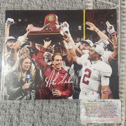 Nick Saban Autographed Poster With COA 