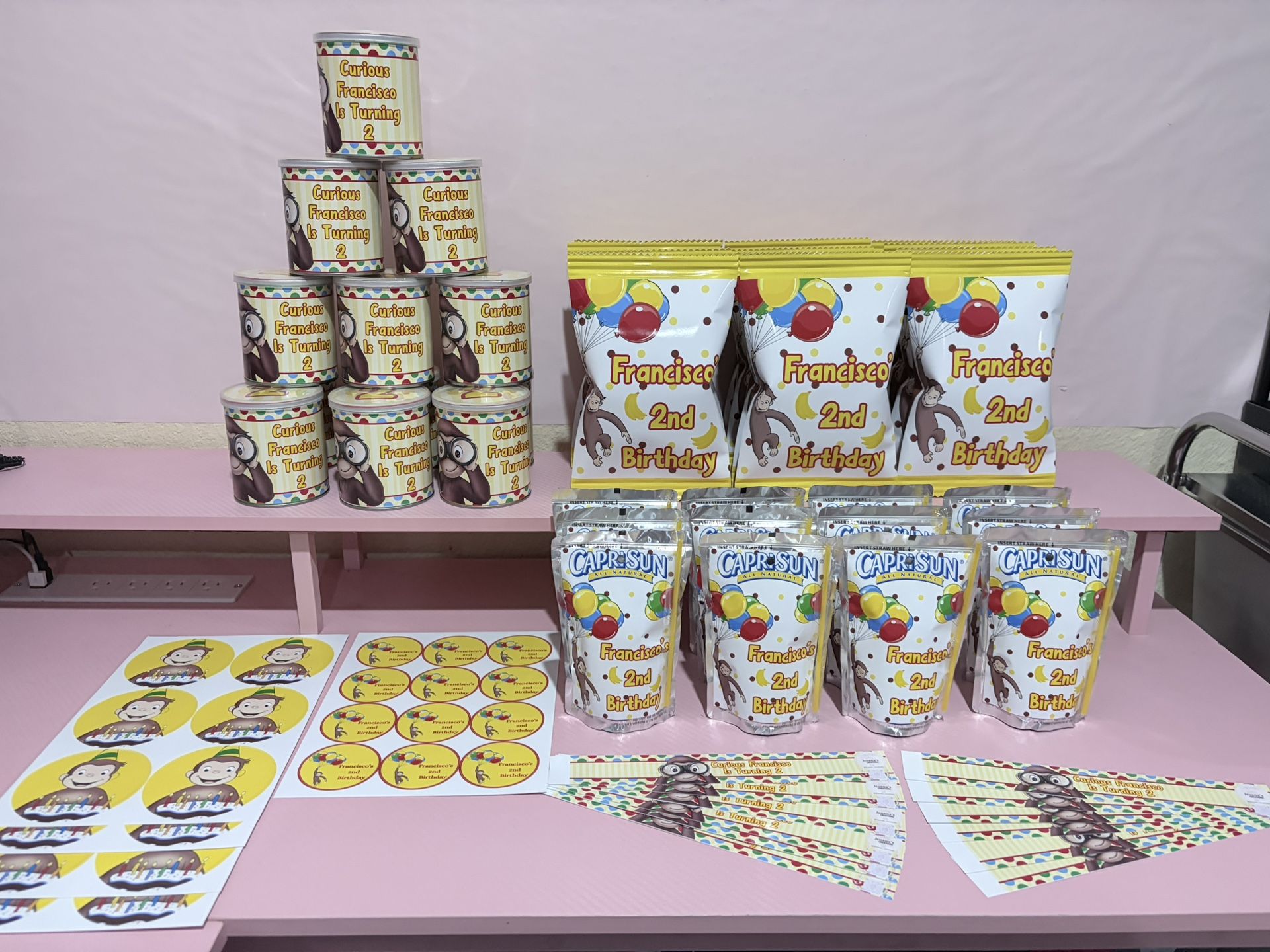 Curious George Custom Party Favors