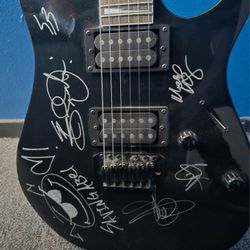 Ibanez Gio series with Band Member Signatures of SAVING ABEL
