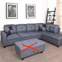 Brand New 3 Pieces Sectional Sofa Couch