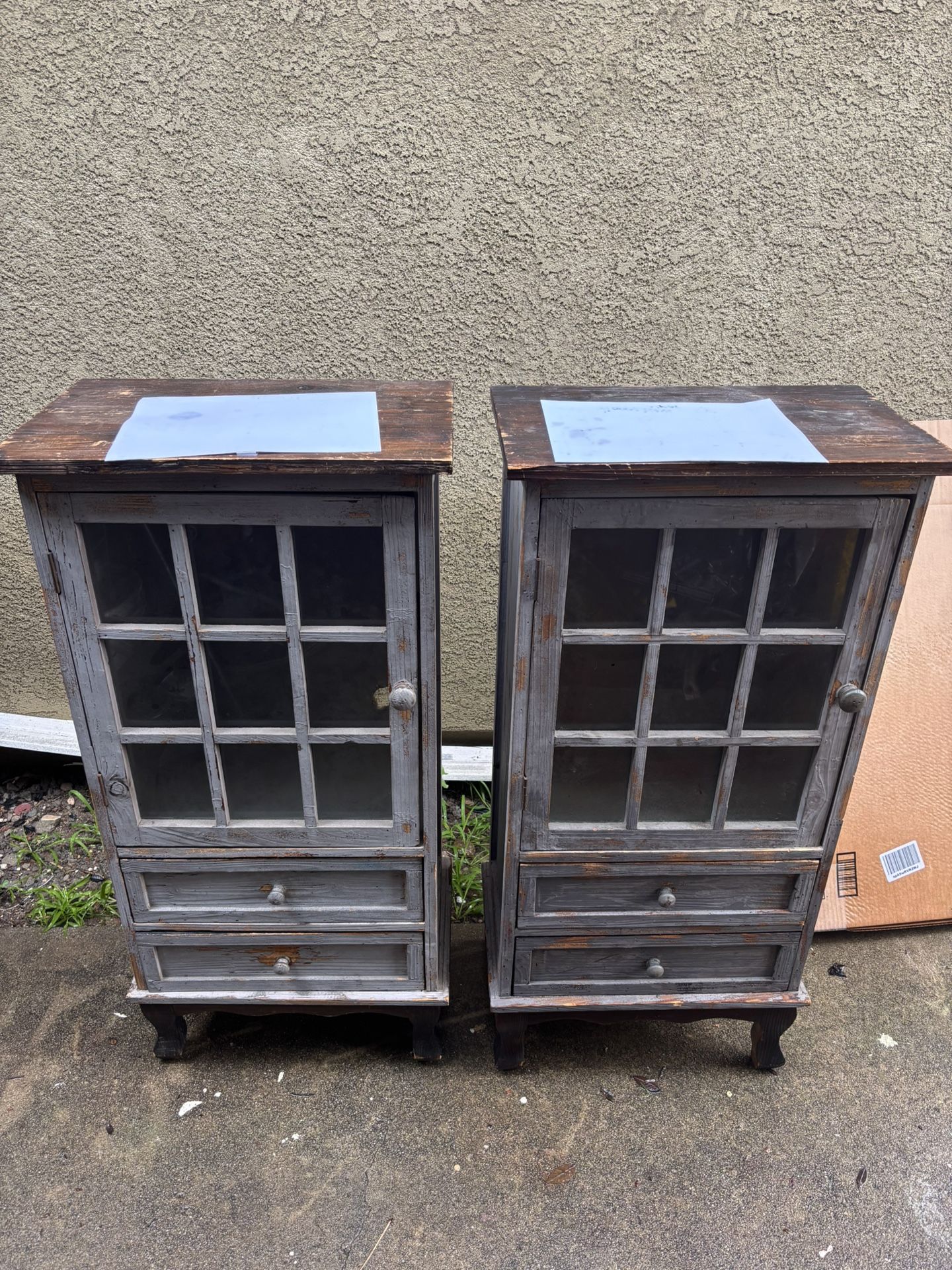 Two Rustic Cabinets for Sale