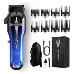 SUPRENT Hair Clippers for Men, Cordless Hair Clippers Set with Type-C Rechargeable, 7000 RPM Powerful Haircutting Clippers