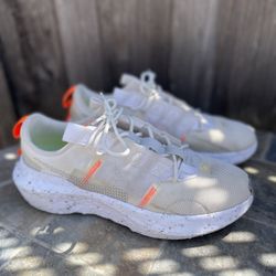 Nike Men Size 10 Crater Impact White Athletic Running Shoes Sneakers